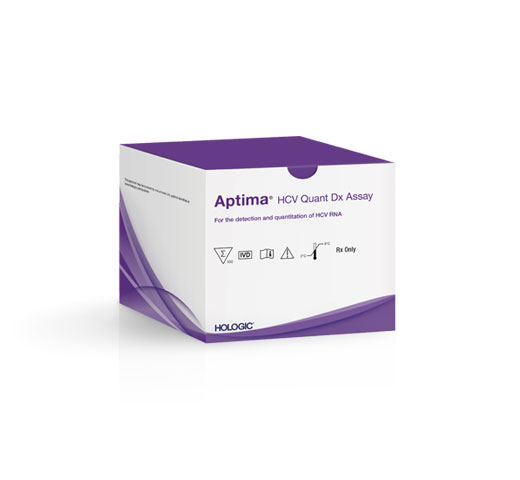 Ensaio Aptima™ HCV Quant Dx da Hologic em fundo branco