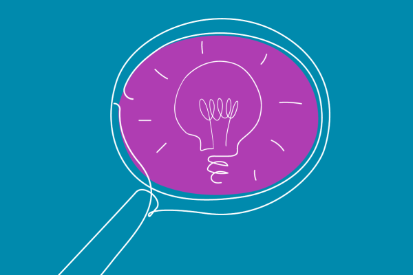 Ilustração de uma lâmpada