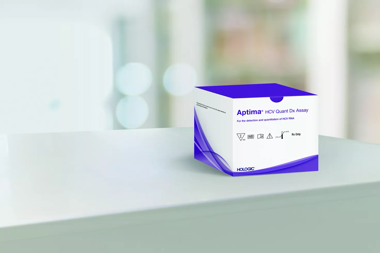 Ensaio Aptima™ HCV Quant Dx da Hologic em fundo branco
