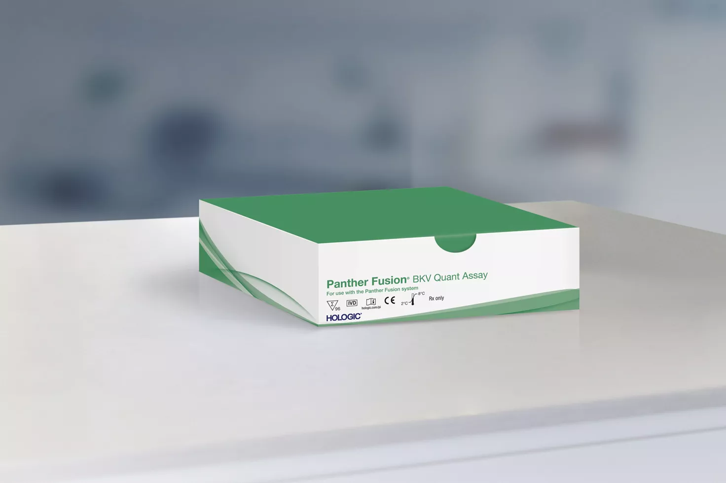 Ensaio Panther® Fusion BKV Quant em fundo branco