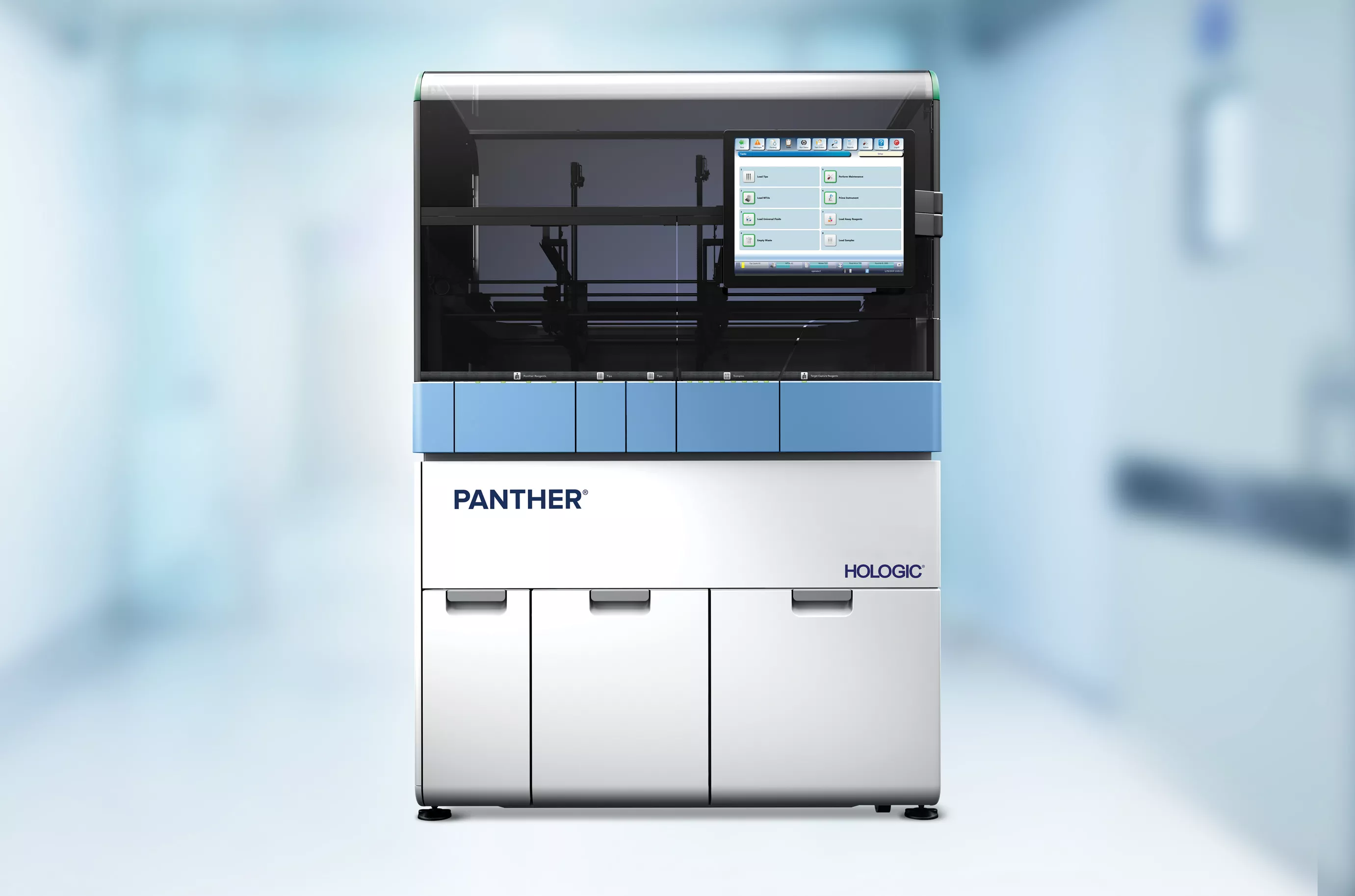 Foto do sistema Panther® no laboratório.