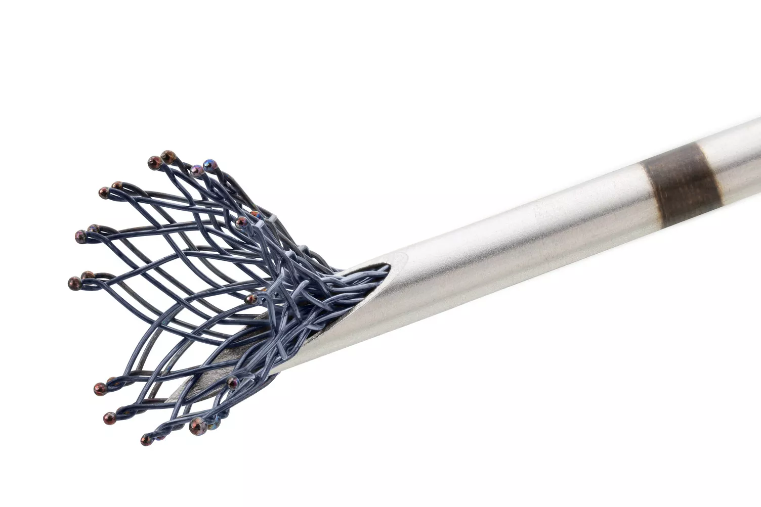 Marcadores de biopsia mamária em fundo branco